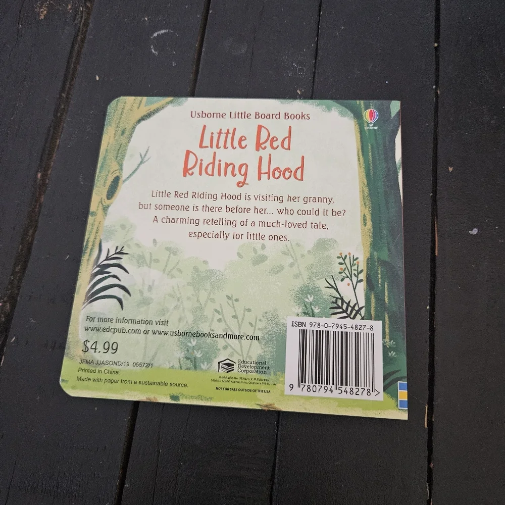 Usborne NEW Little Red Riding Hood Board Book Nursery Rhyme Classic - Picture 2 of 2